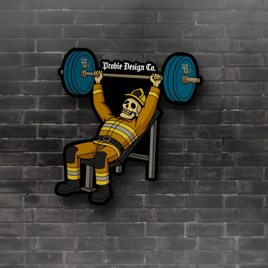Skelly Bench Press Sticker